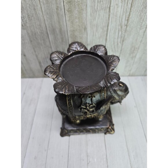 Vintage Bombay Resin Elephant Candle Holder Stand 8" Tall Item# 036 9HK1 Jungle - Picture 4 of 9